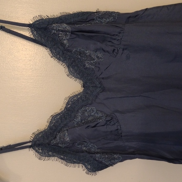 NEW Vintage 2008 Forever 21 French Blue Silk Slip Dress size Small - Picture 6 of 15